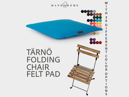 Tärnö Chair Cushion | Double Felt Layers, Non-Slip, 36 Colors