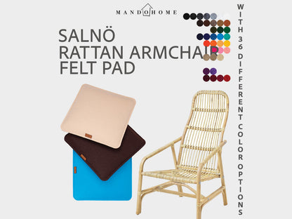 Salnö Armchair Felt Cushion | Double Layer, Non-Slip Option