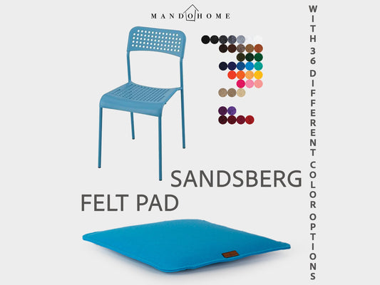 Sandsberg Chair Felt Cushion | 2mm Double Felt Layers, 36 Colors, Non-Slip Option