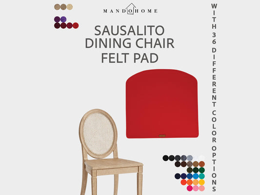 Sausalito Dining Chair Felt Cushion | 2mm Double Felt Layers, 36 Colors, Non-Slip Option