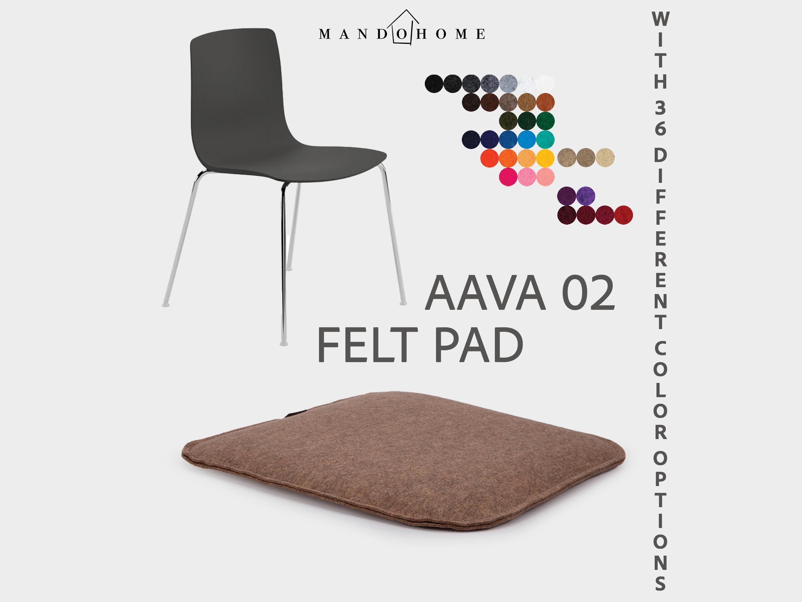 AAVA 02 Chair Felt Cushion | 2mm Double Felt Layers, 36 Colors, Non-Slip Option