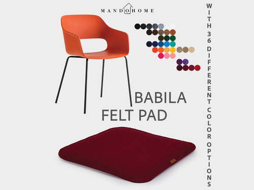 Babila Chair Felt Cushion | 2mm Double Felt Layers, 36 Colors, Non-Slip Option