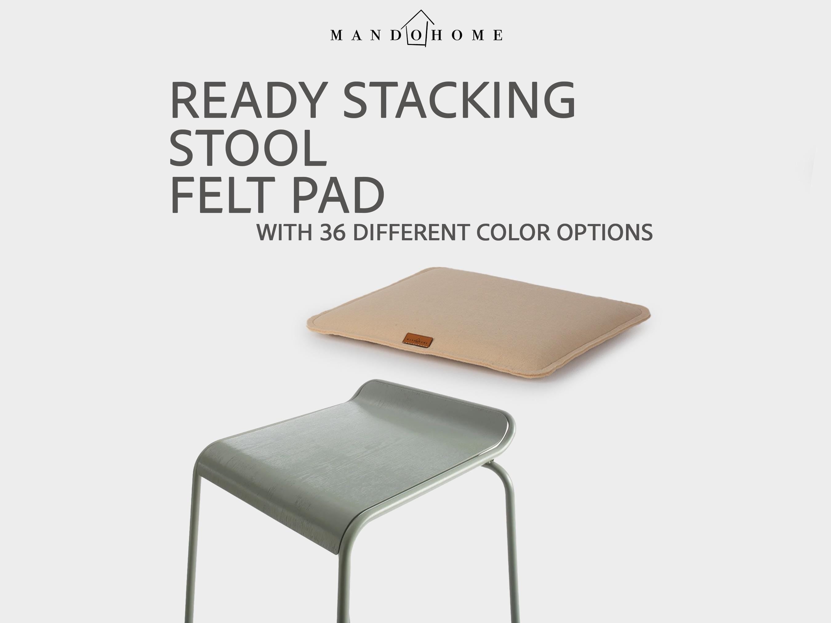 Felt Cushion for Ready Stacking Stool, Non-Slip Option, Custom Size Seat Pad