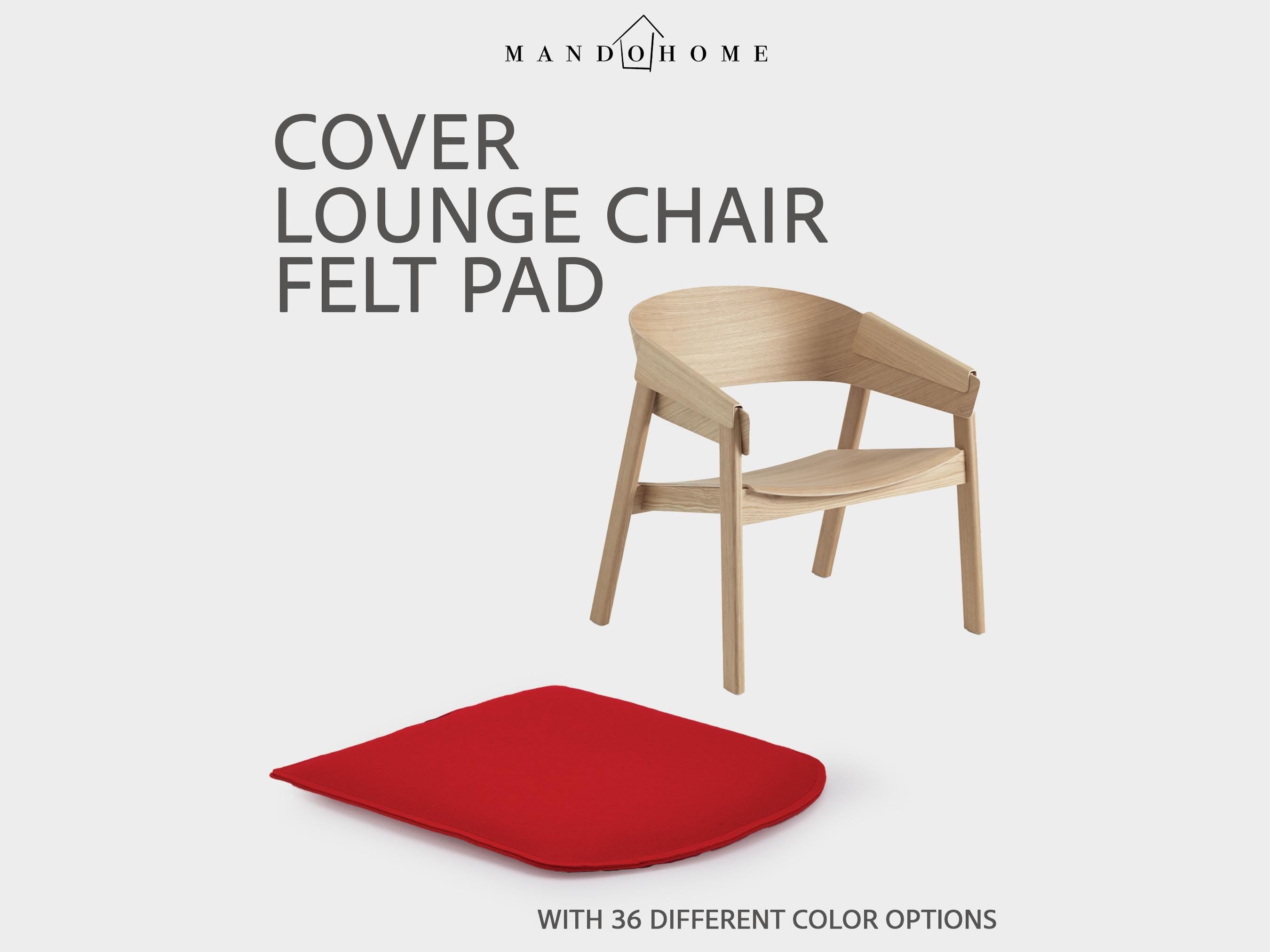 Felt Cushion for Cover Lounge Chair, Non-Slip Option, Custom Size Seat Pad