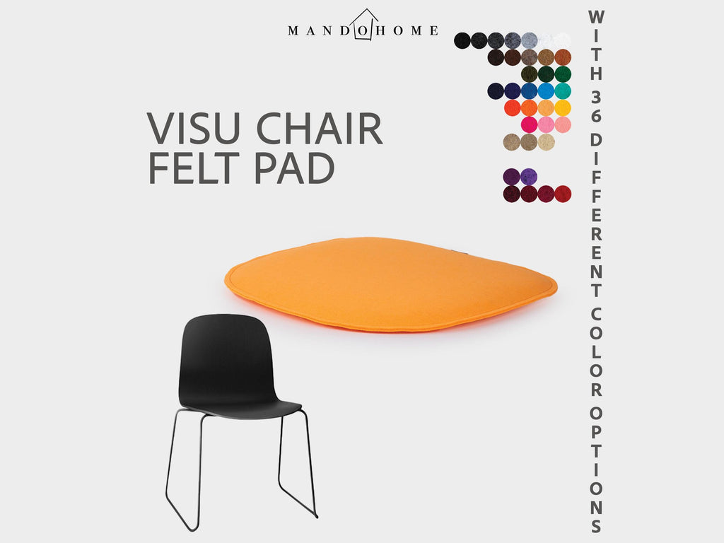 Felt Pad for Visu Chair, Non-Slip Option, Custom Size Seat Cushion