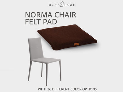 Felt Cushion for Arp. Norma Chair, Non-Slip Option, Custom Seat Pad