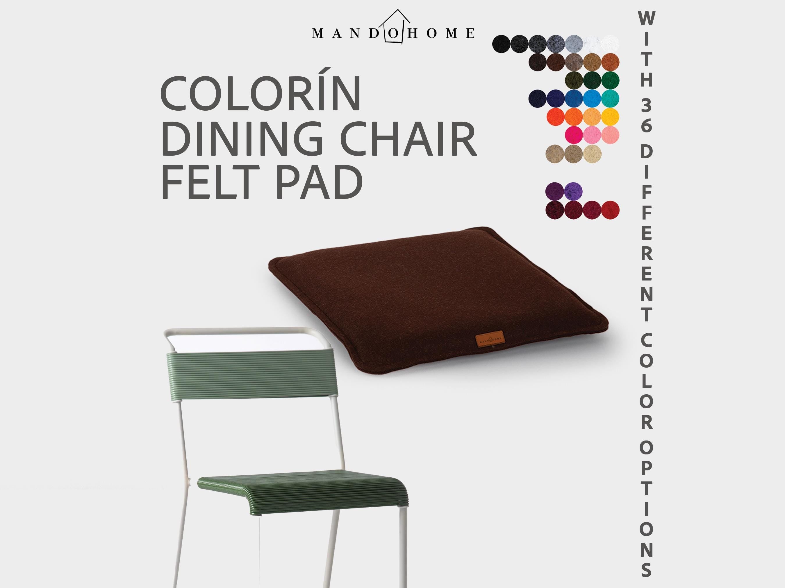 Felt Cushion for Colorin Dining Chair, Non-Slip Option, Custom Seat Pad