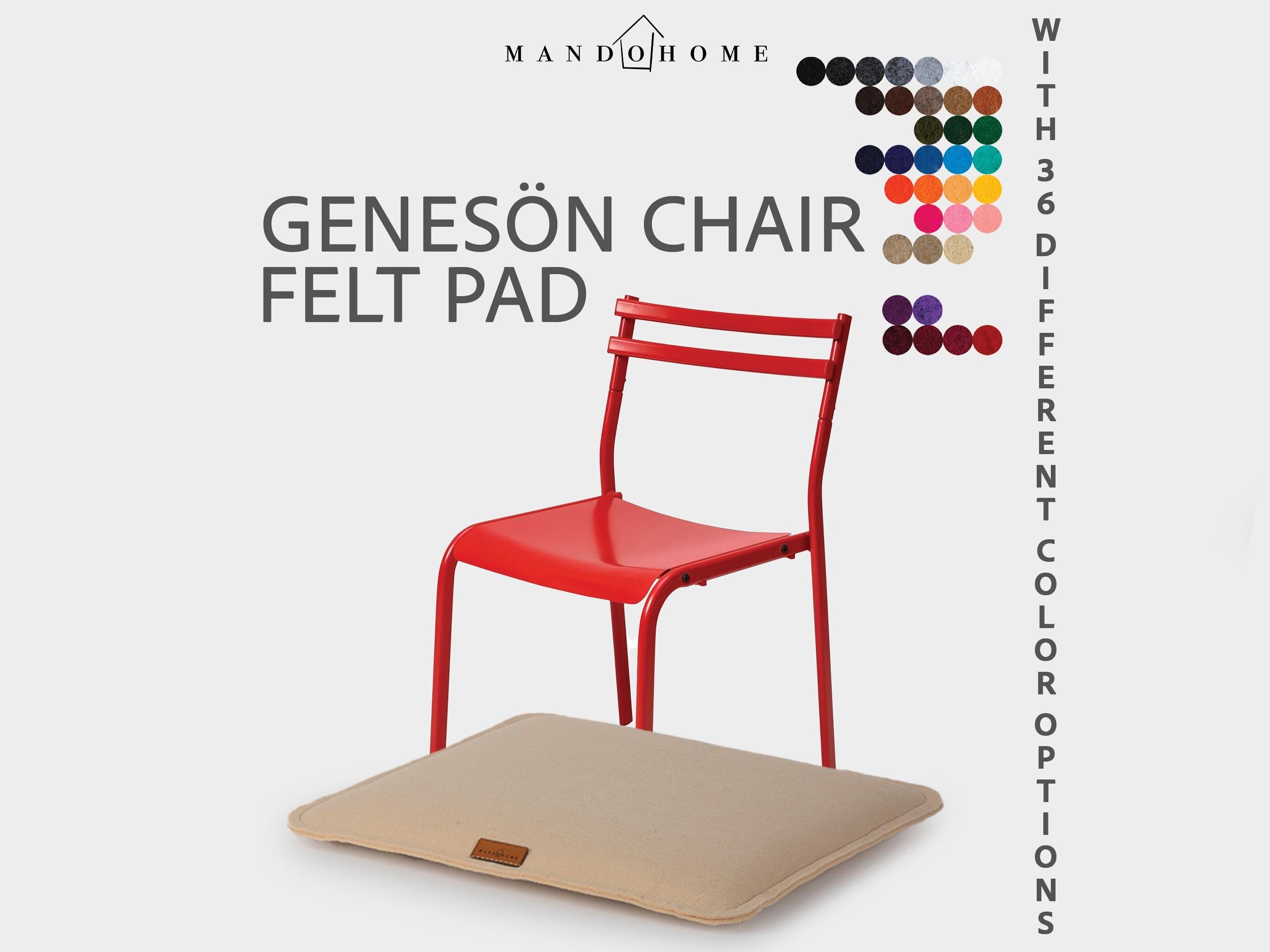 Custom Geneson Chair Cushion, Felt Seat Pad with Non-Slip Option