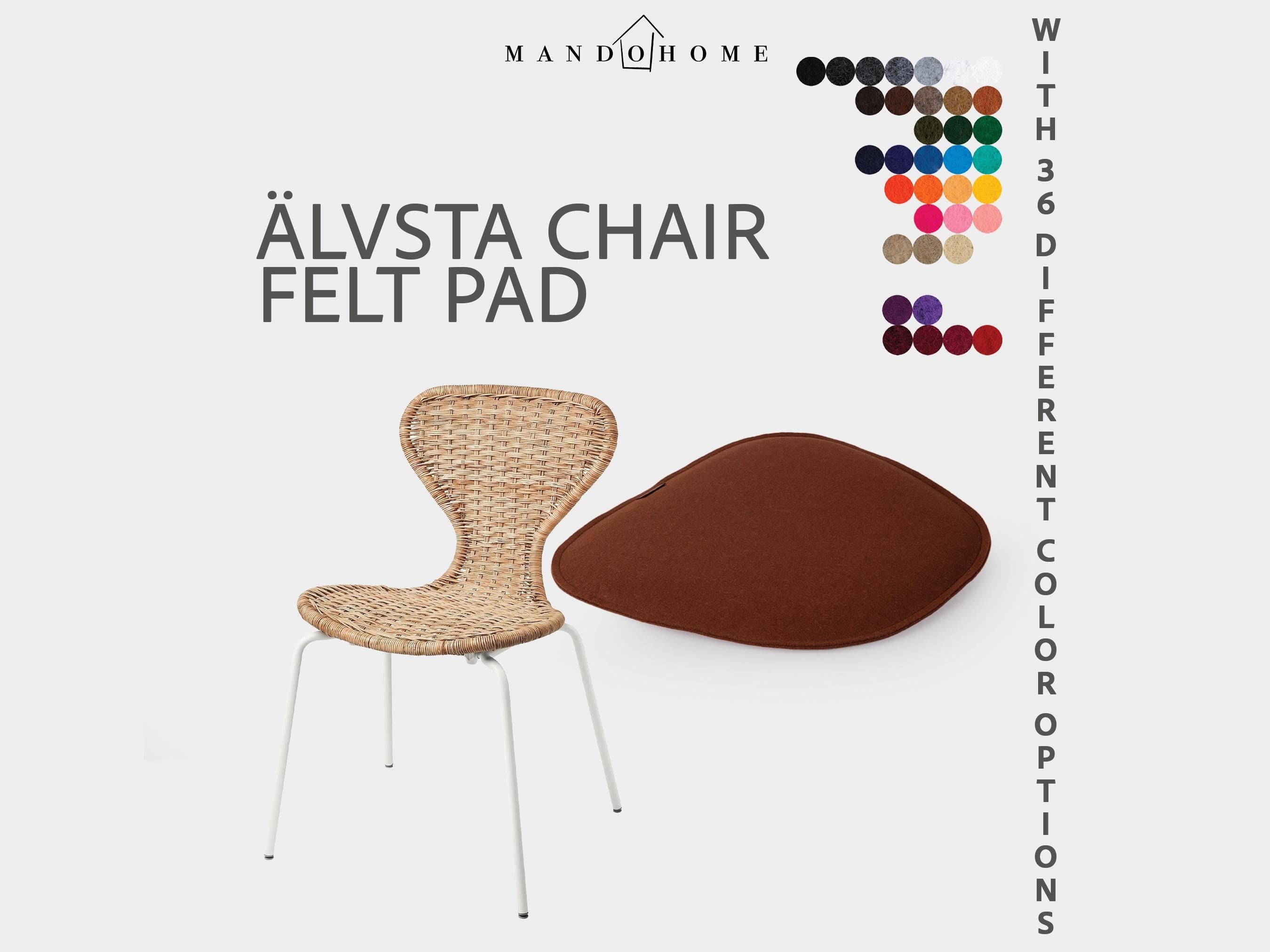 Custom Älvsta Chair Cushion, Felt Seat Pad with Non-Slip Option