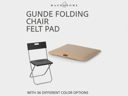 Felt Cushion for Gunde Folding Chair, Non-Slip Option, Custom Seat Pad