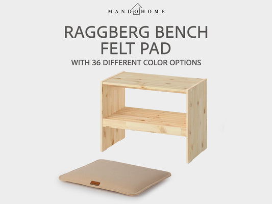 Felt Bench Cushion for RAGGBERG, Non-Slip Option, Custom Size Seat Pad
