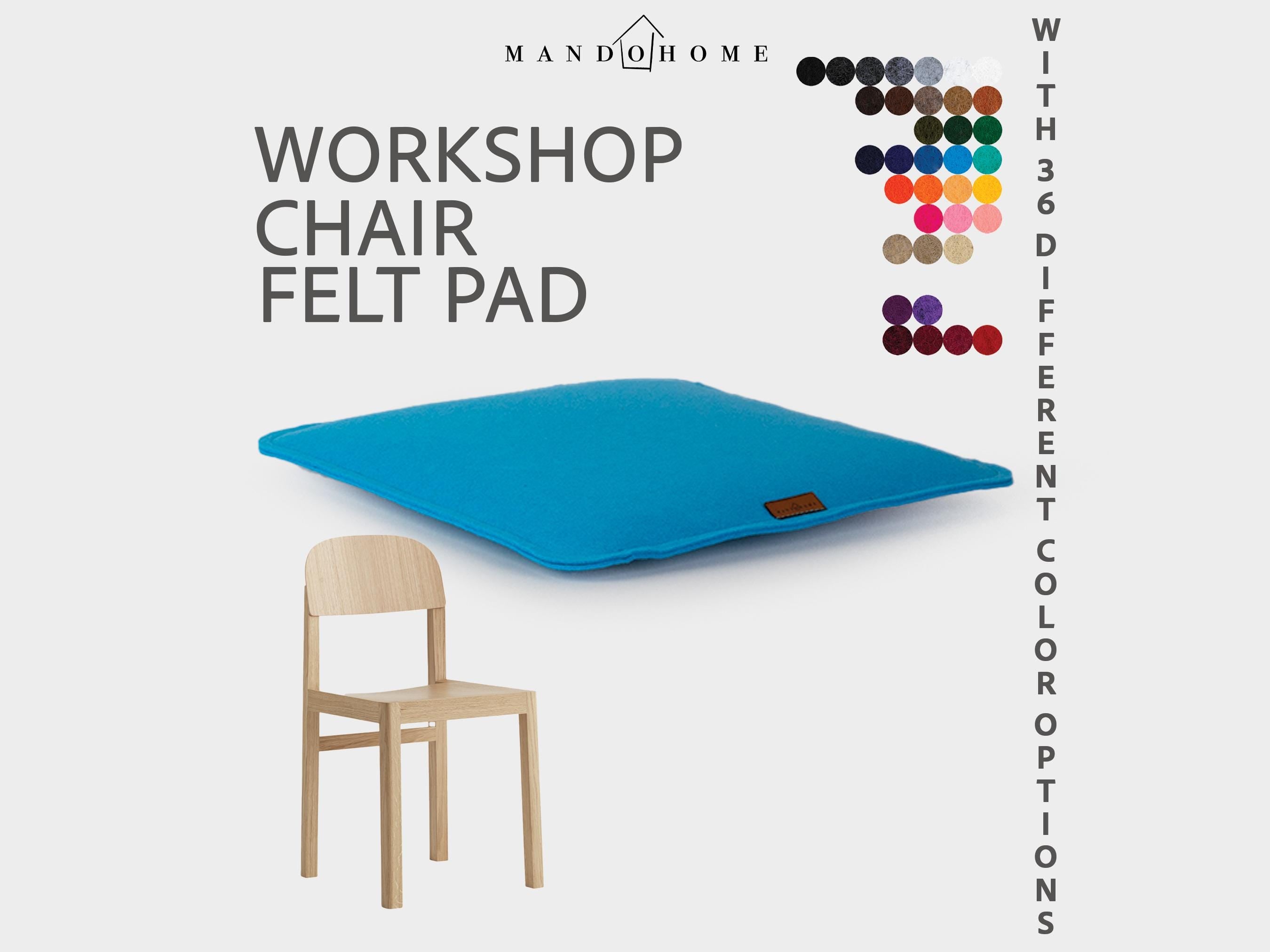 Felt Cushion for Workshop Armchair, Non-Slip Option, Custom Size Seat Pad