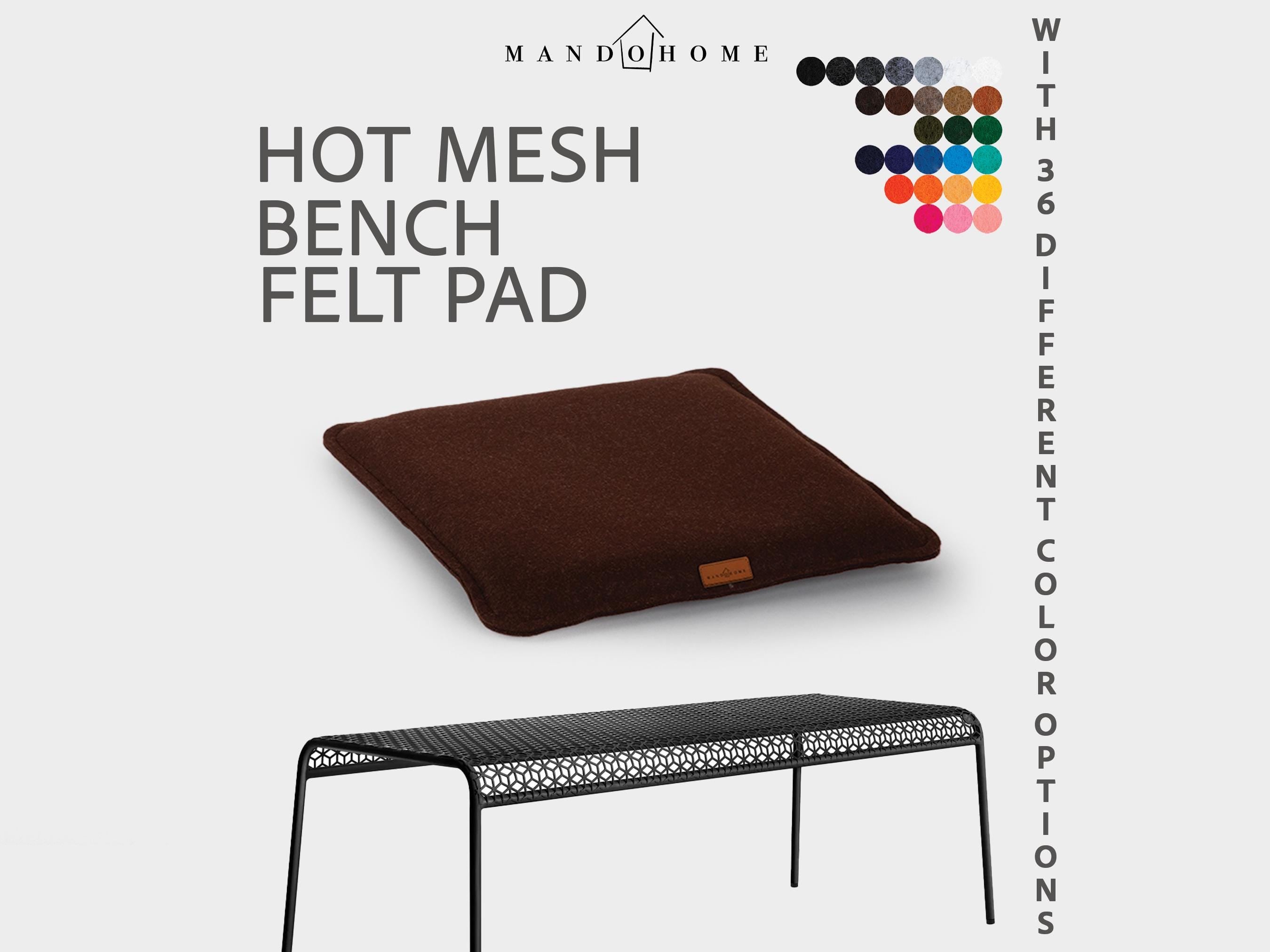 Hot Mesh Bench Felt Cushion with Non Slip Layer and Color Options