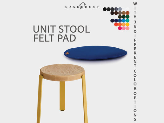 Unit Stool Felt Cushion with Non Slip Base and Multiple Color Options
