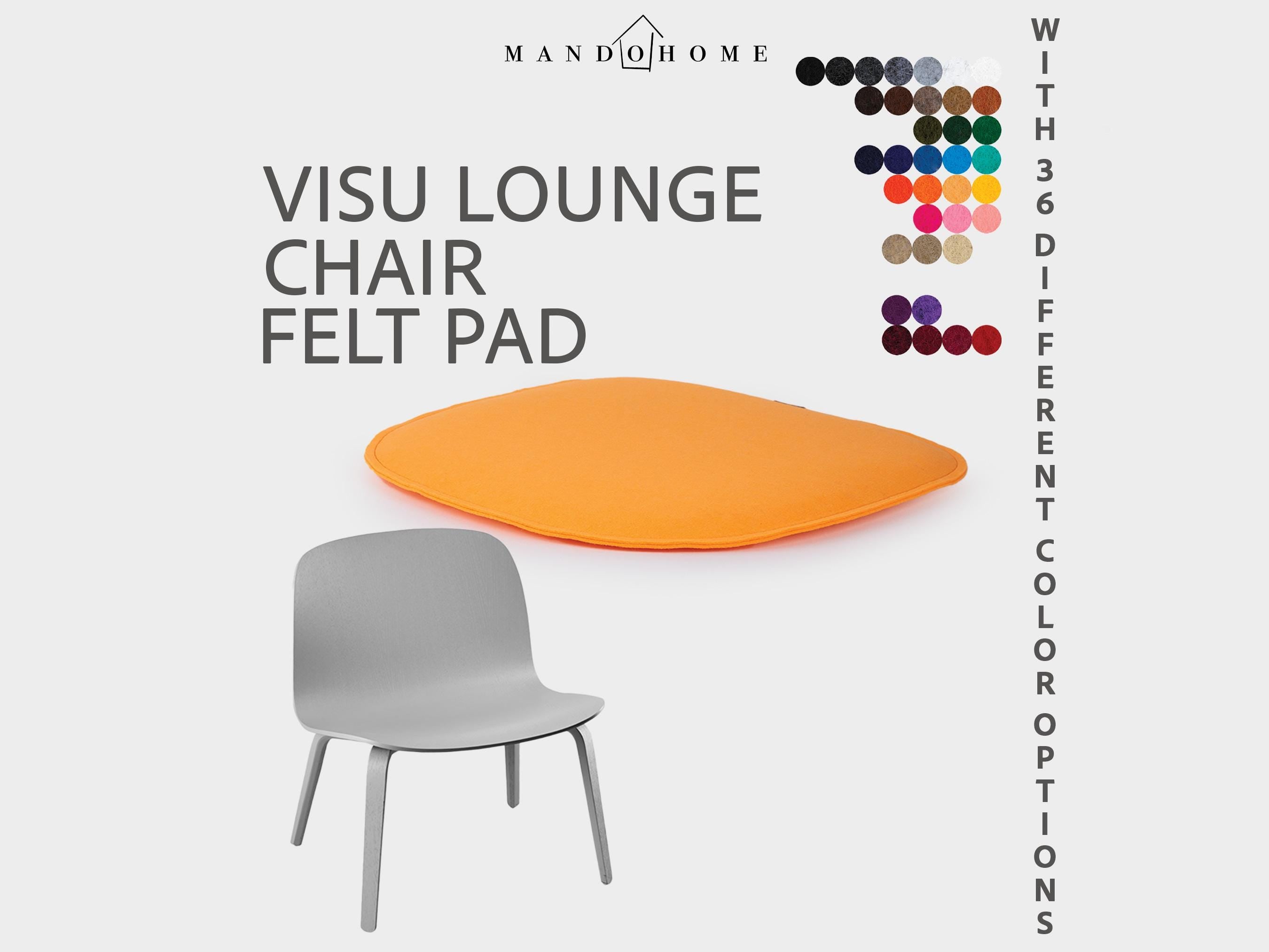 Felt Cushion for Visu Lounge Chair, Non-Slip Option, Custom Size Seat Pad