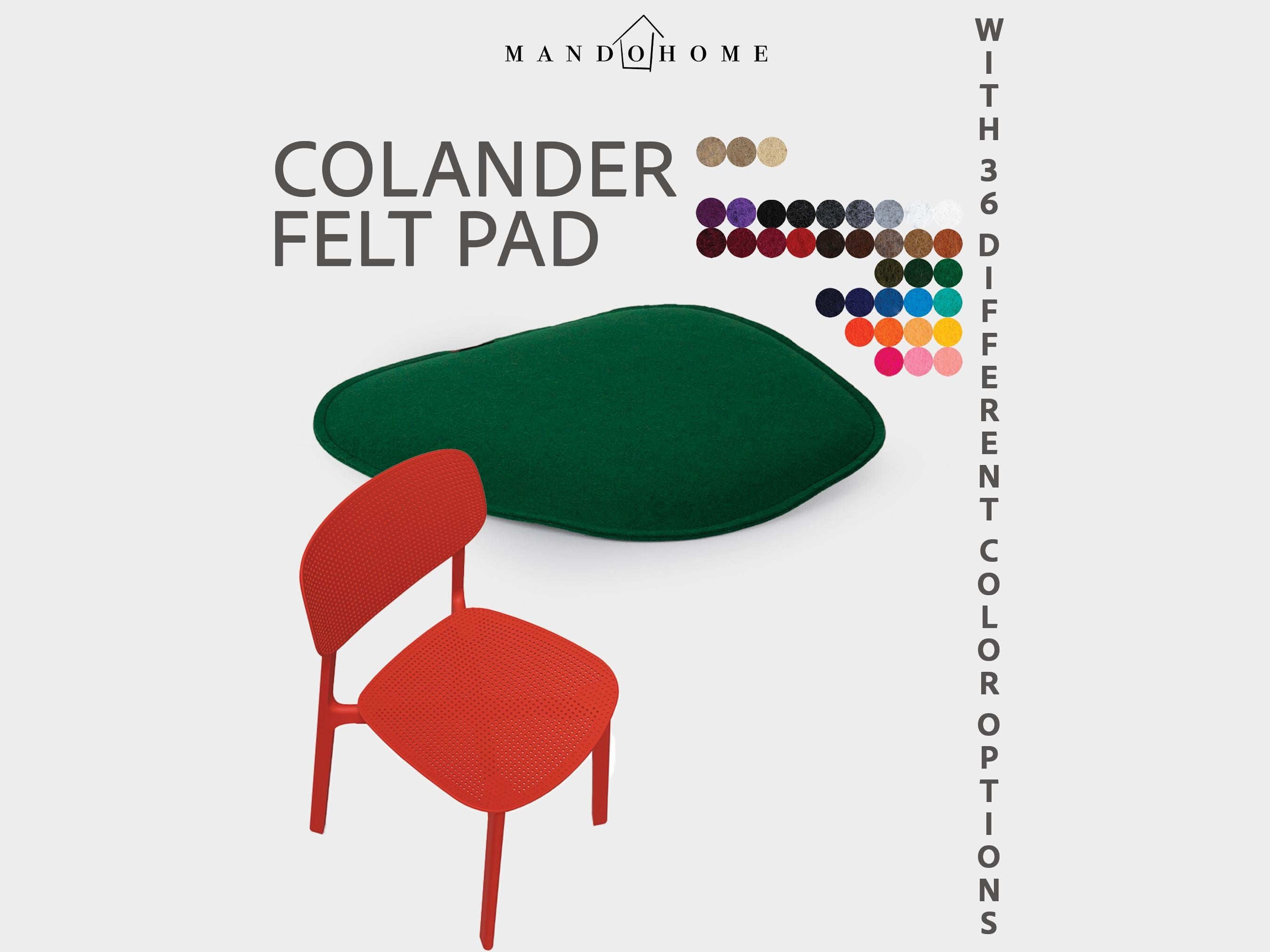 Felt Chair Cushion for Colander Chair Non Slip Seat Pad