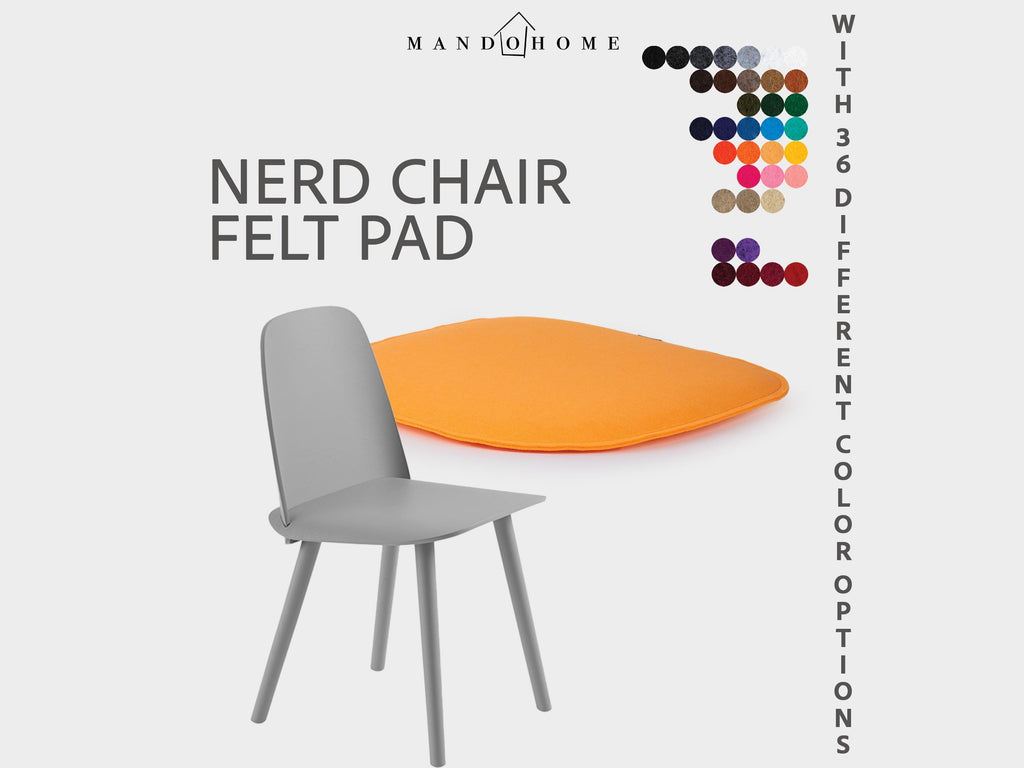 Felt Cushion for Nerd Chair, Non-Slip Option, Custom Size Seat Pad