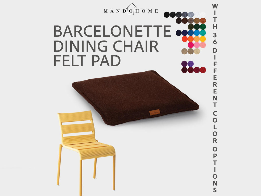 Felt Cushion for Barcelonette Chair, Non-Slip Option, Custom Seat Pad