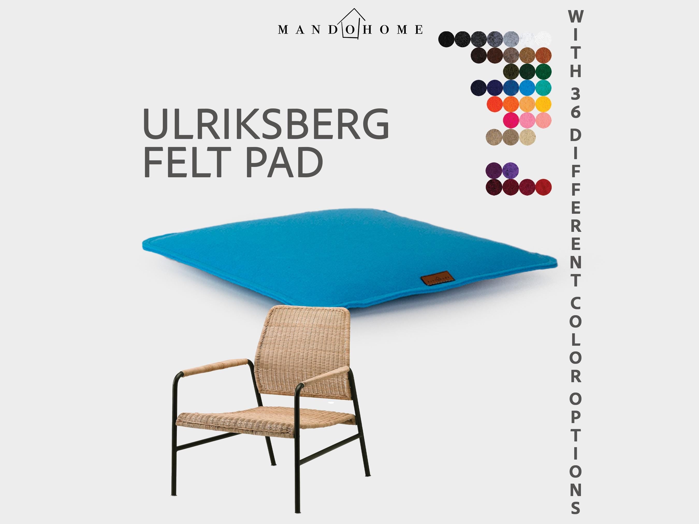 Felt Cushion for Ulriksberg Chair, Non-Slip Option, Custom Seat Pad