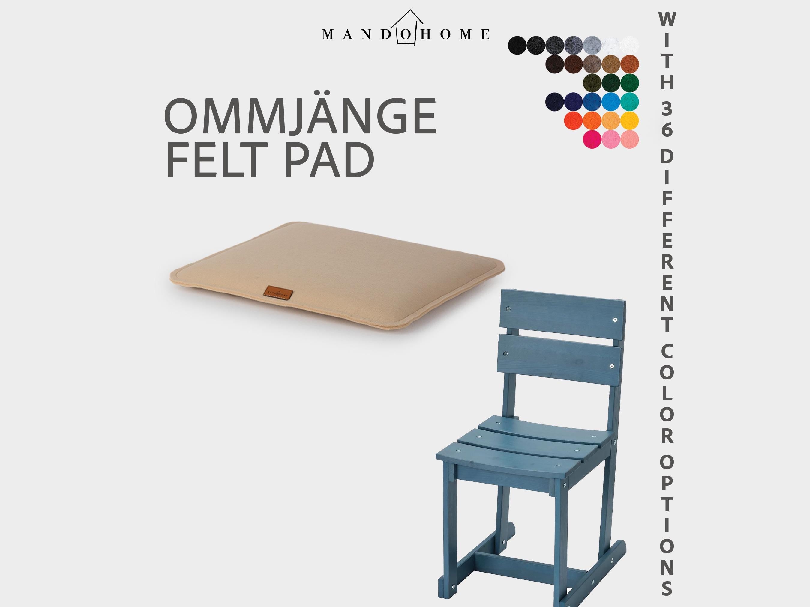 Custom Ommjange Chair Cushion, Felt Seat Pad with Non-Slip Option