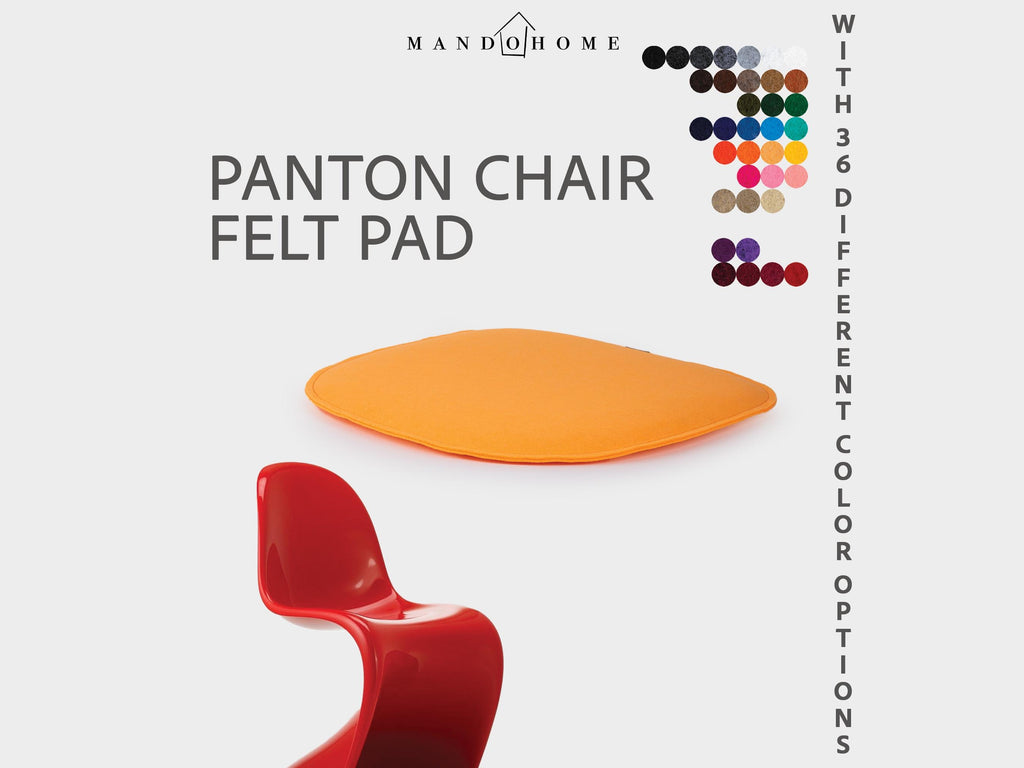 Panton Chair Felt Seat Cushion With Non Slip Base