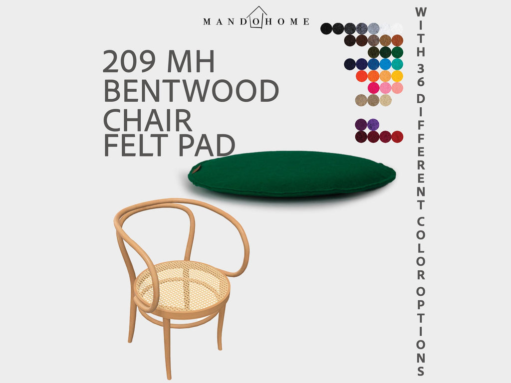 Felt Chair Cushion for 209 Bentwood Chair with Non Slip Option