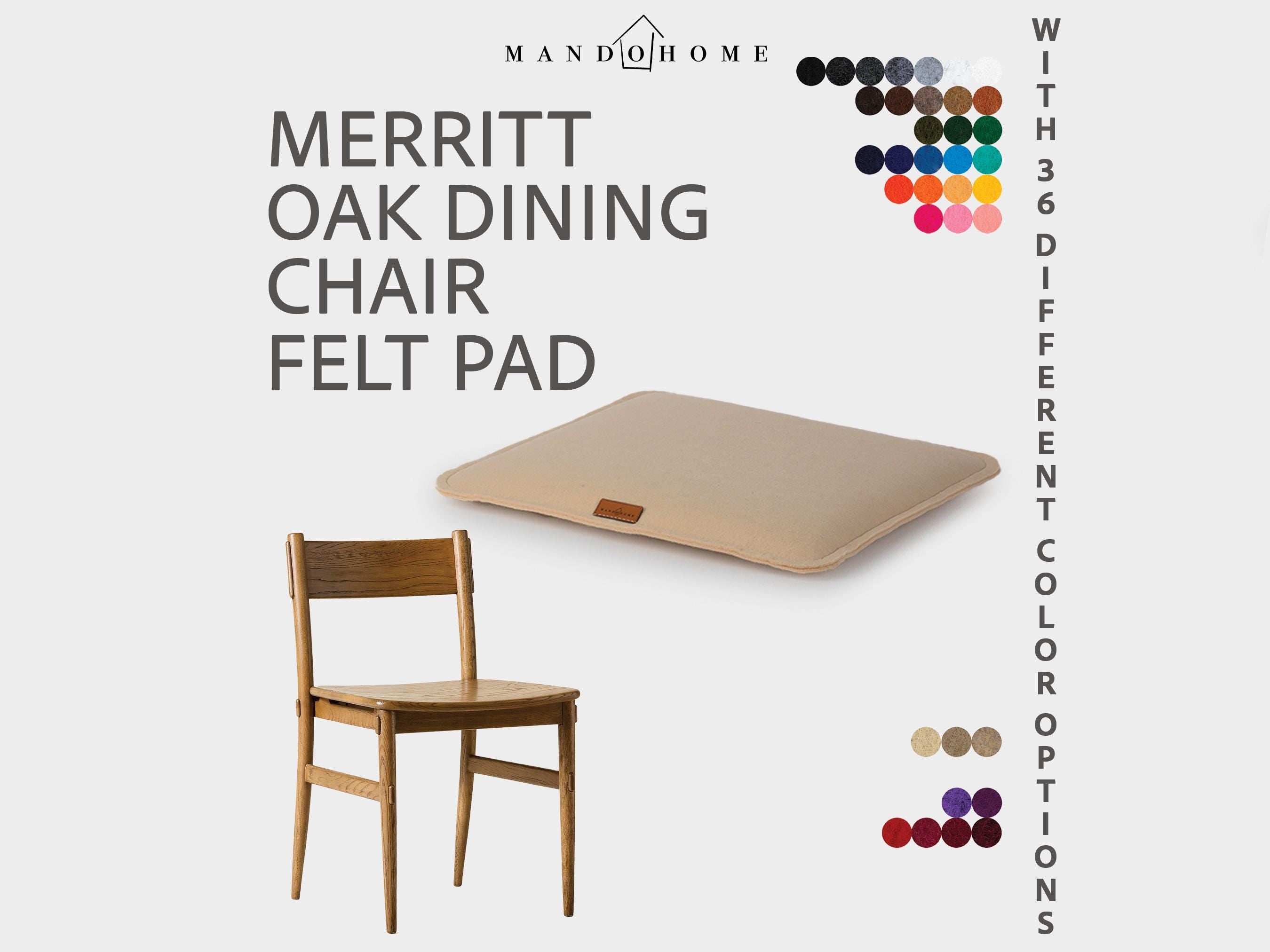 Felt Chair Cushion for Merritt Oak Dining Chair, Non Slip Seat Pad