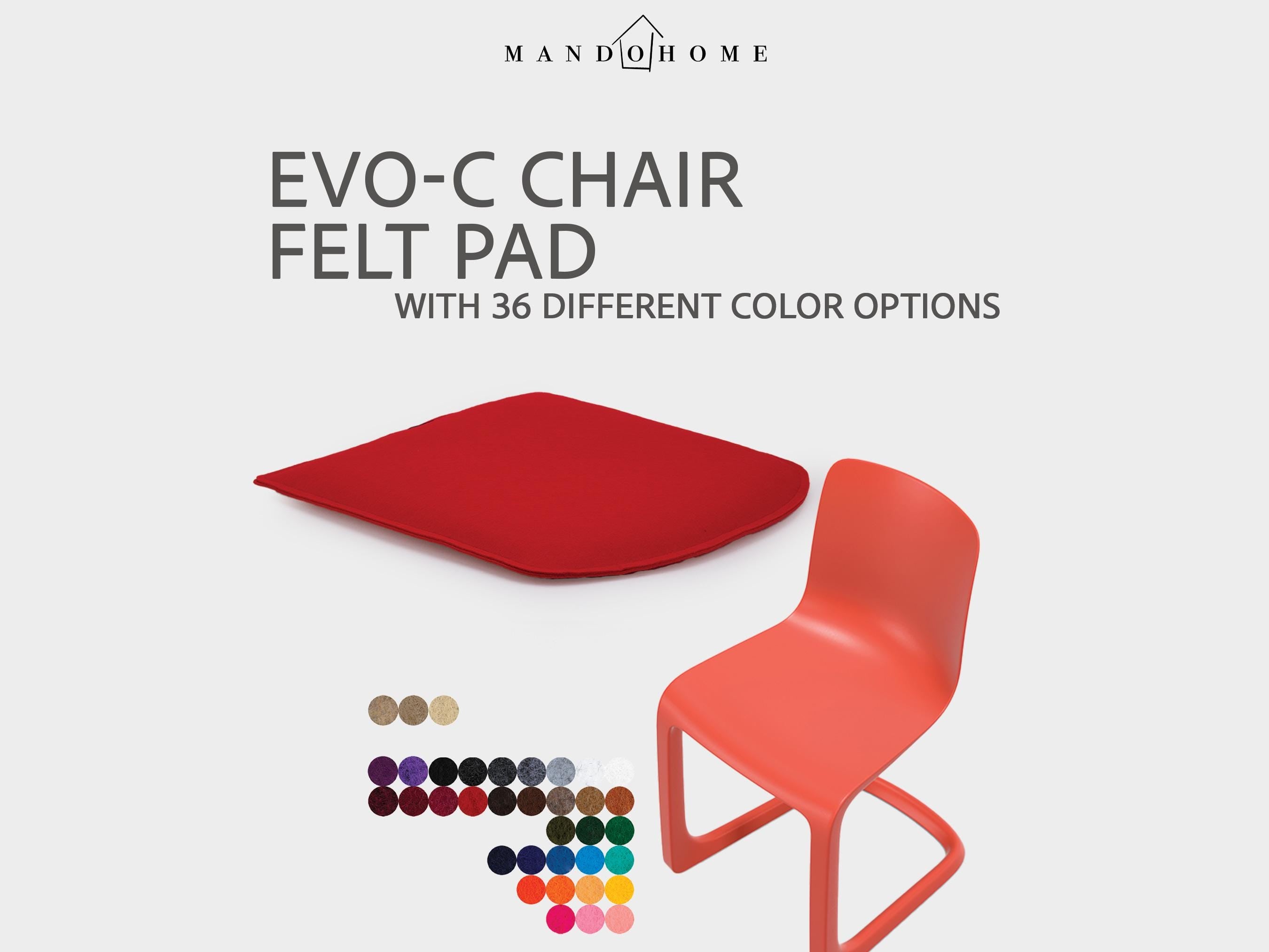 Felt Chair Cushion for Evo-c Chair, Non Slip Seat Pad, Custom Color Chair Cushion