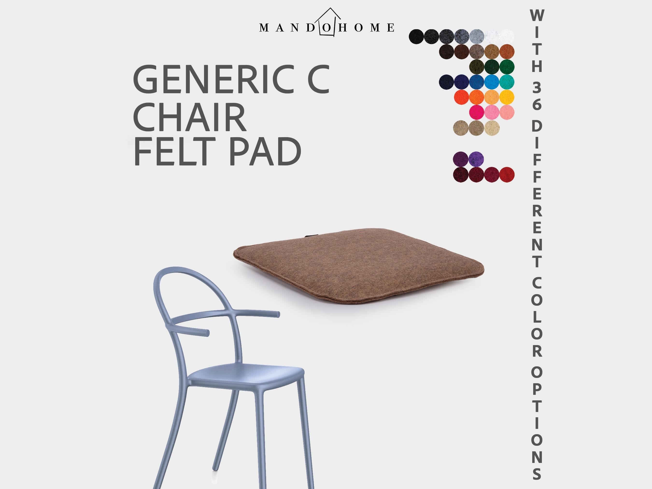 Generic C Chair Felt Seat Cushion With Non Slip Base