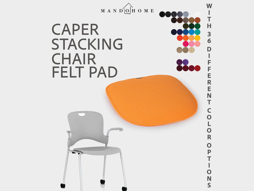 Caper Stacking Chair Felt Seat Cushion With Non Slip Base