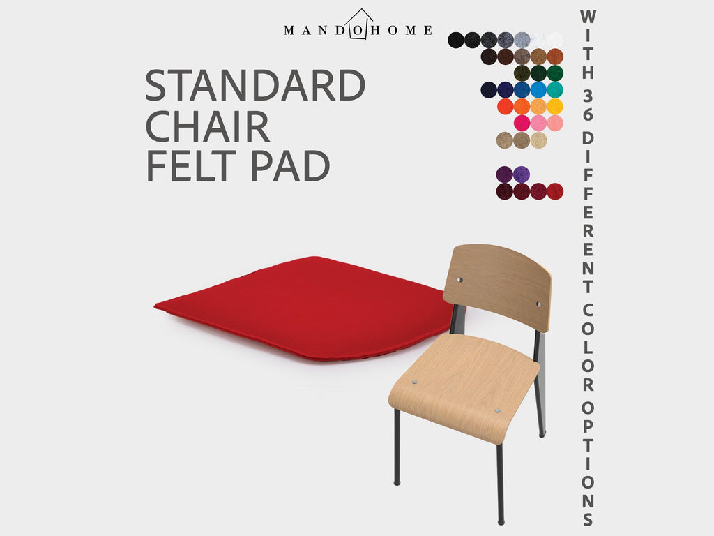 Felt Chair Cushion for Standard Chair with Non Slip Option