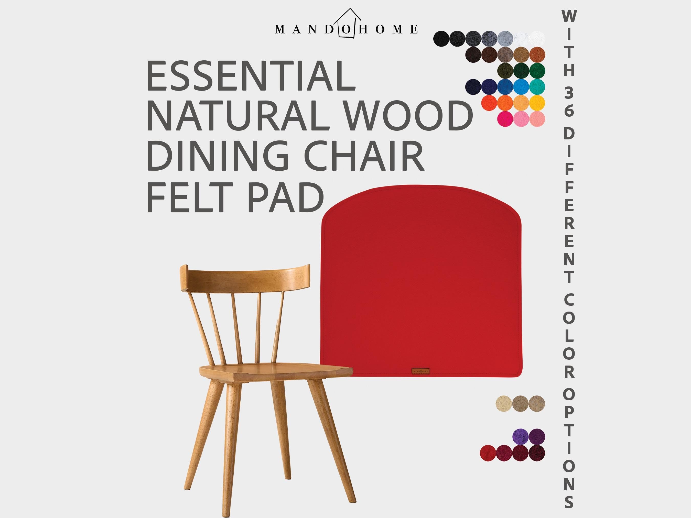 Felt Chair Cushion for Essential Natural Wood Dining Chair, Non Slip Seat Pad