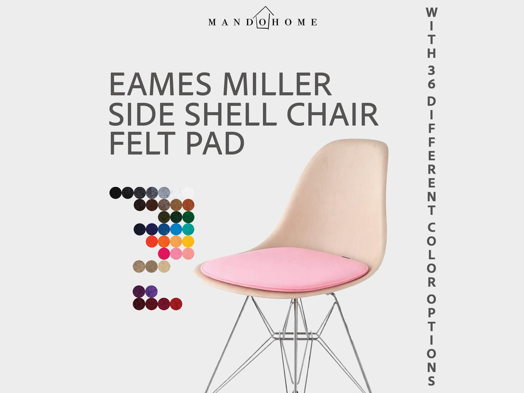 Eames Side Shell Chair Cushion Felt Seat Pad With Non Slip Option
