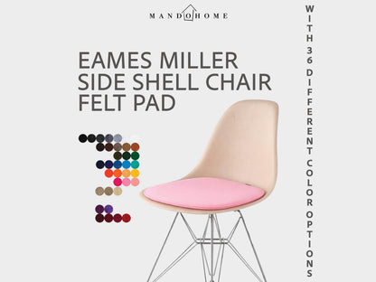 Eames Side Shell Chair Cushion Felt Seat Pad With Non Slip Option