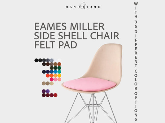 Eames Side Shell Chair Cushion Felt Seat Pad With Non Slip Option