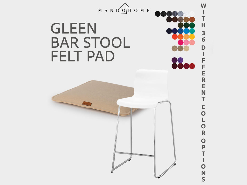 Felt Chair Cushion for GLEEN Bar Stool With Non Slip Option