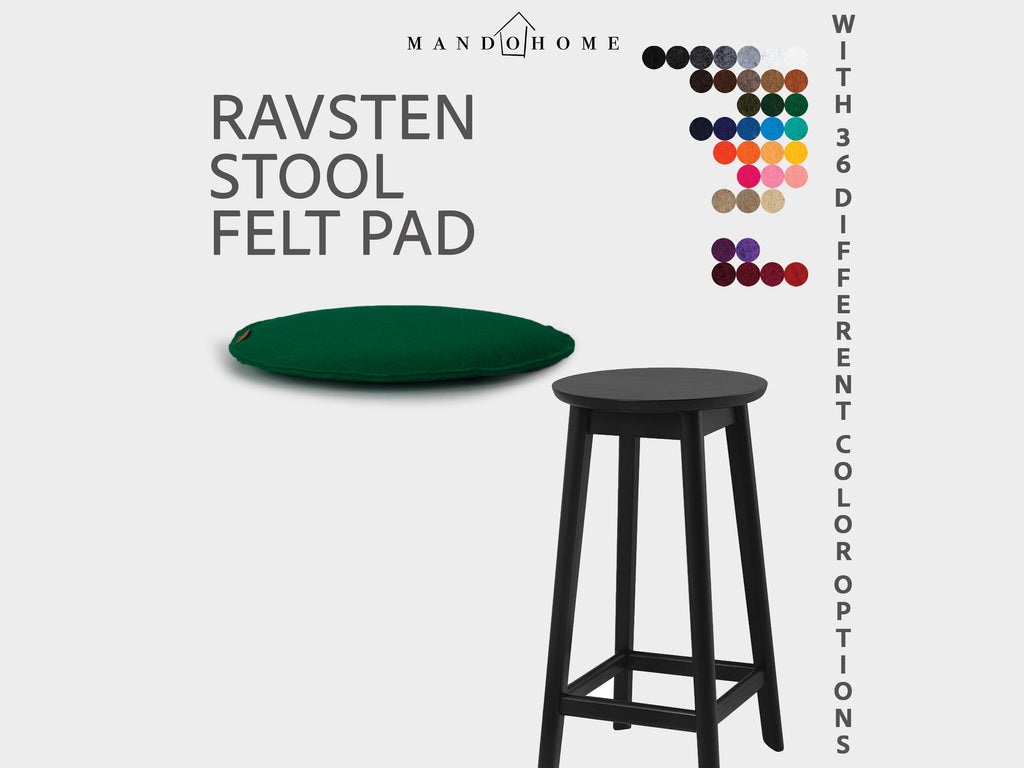 Felt Chair Cushion for Ravsten Stool With Non Slip Option