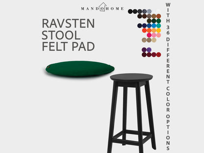 Felt Chair Cushion for Ravsten Stool With Non Slip Option