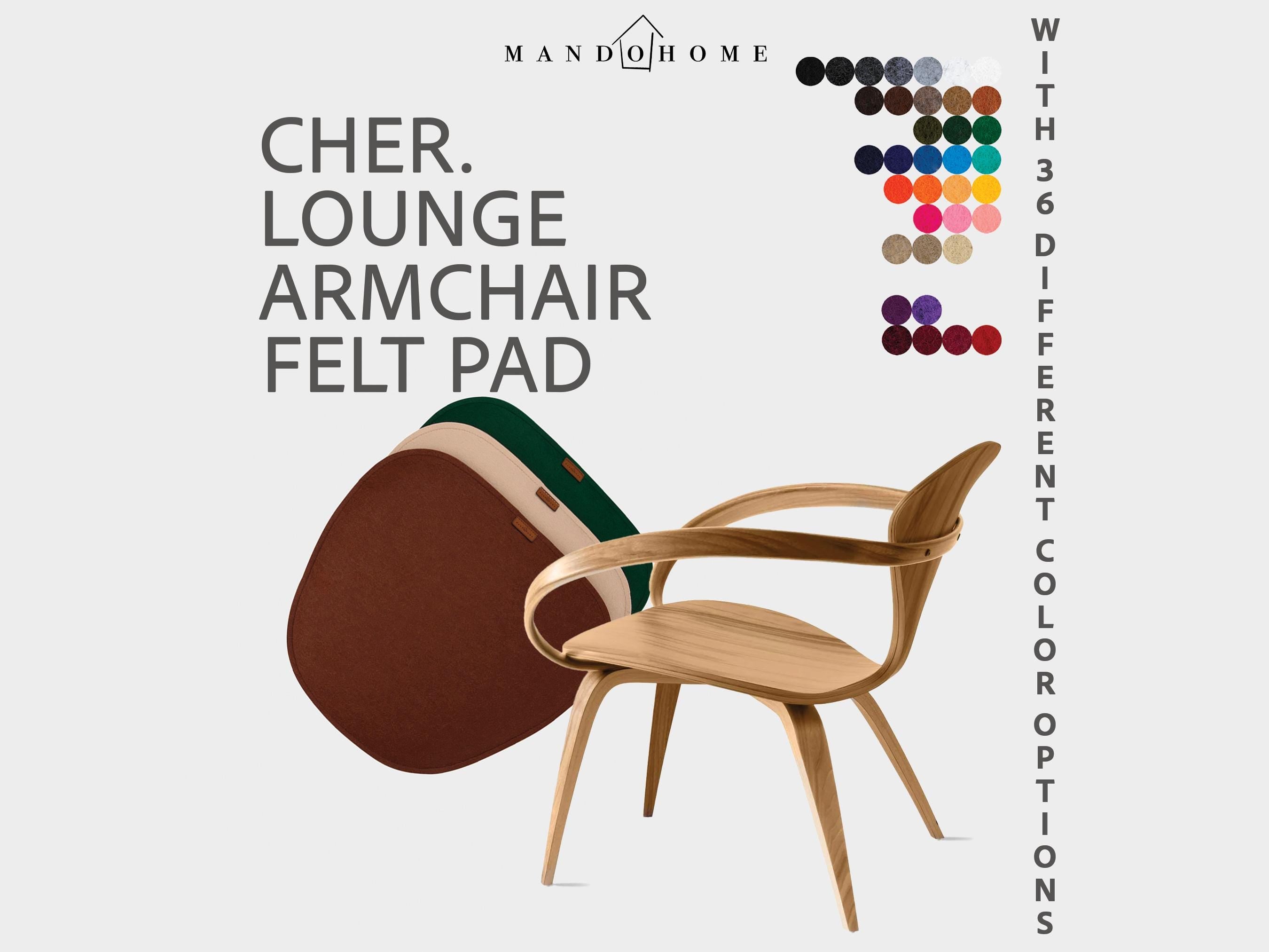 Lounge Armchair Cushion – Felt Seat Pad with Non Slip Option
