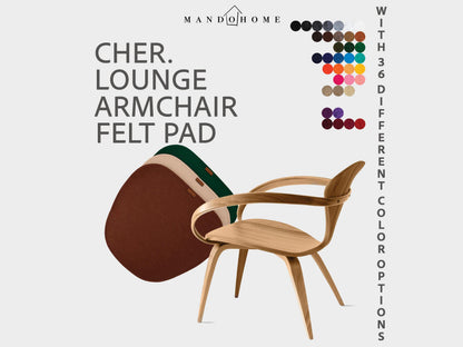 Lounge Armchair Cushion – Felt Seat Pad with Non Slip Option
