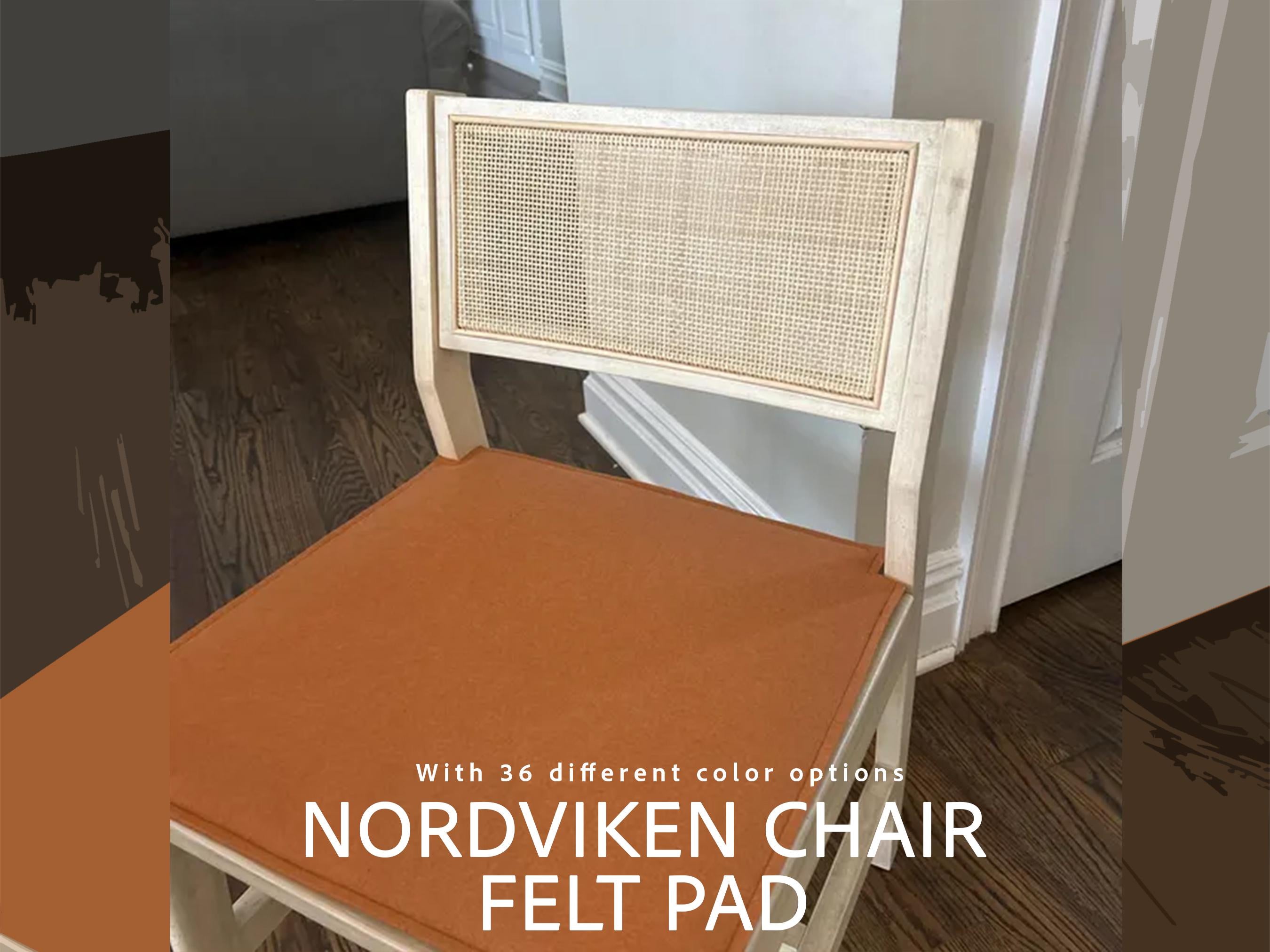 NORDVIKEN Chair Cushion – Felt Seat Pad with Non Slip Option