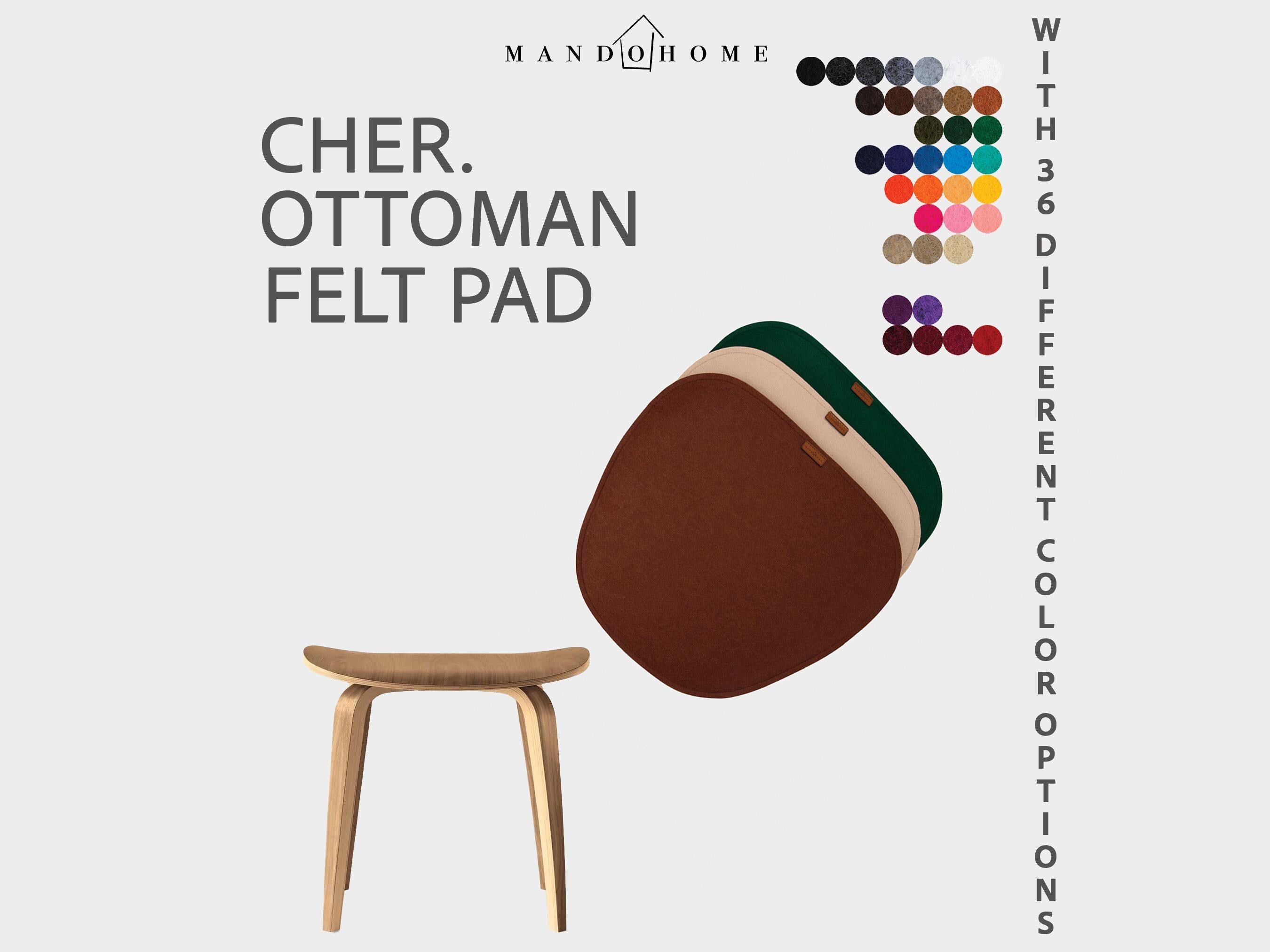 Cher. Ottoman Cushion – Felt Seat Pad with Non Slip Option