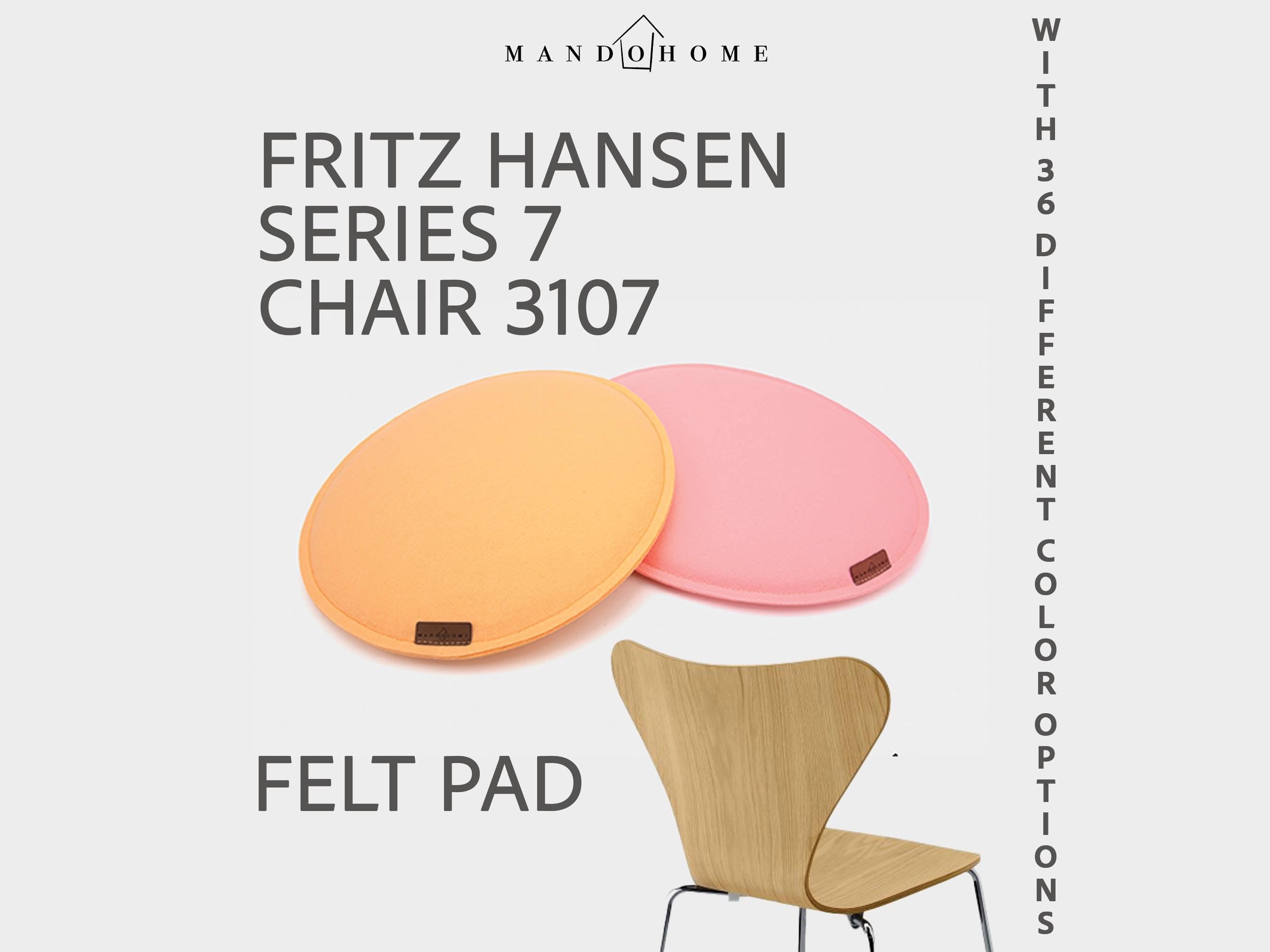 Fritz Hansen Series 7 Chair Cushion, Felt Seat Pad Non Slip Option